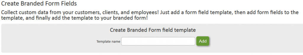 Branded upload form - creating a template